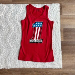 Harley Davidson Women's Ultra Classic #1 Sleeveless Tank Top (XS)